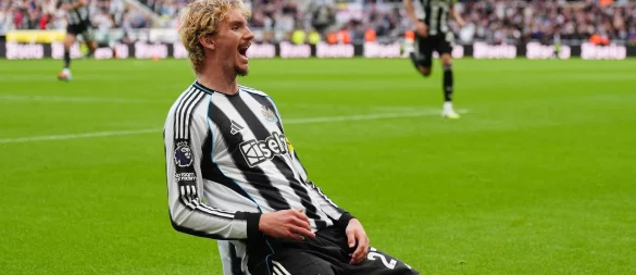 Bejubelt seinen ersten Treffer in der Premier League: Nick Woltemade. - © Owen Humphreys/PA Wire/dpa
