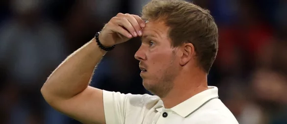 Bundestrainer Julian Nagelsmann schreibt mit dem 0:2 in der Slowakei ungewollt DFB-Geschichte. - © Christian Charisius/dpa