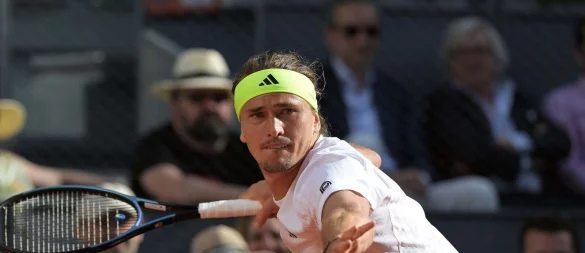 Alexander Zverev streckte sich gegen Francisco Cerundolo vergeblich. - © Juan Carlos Lucas/ZUMA Press Wire/dpa