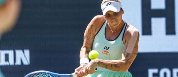 Schon in Wimbledon-Form: Berlin-Siegerin Marketa Vondrousova - © Andreas Gora/dpa