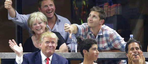 Donald Trump hat die US Open früher regelmäßig besucht - aber noch nie als Präsident. (Archiv-Foto) - © picture alliance / dpa