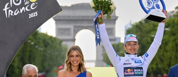 Premiere bei der Deutschland Tour, aber kein WM-Start: Florian Lipowitz. - © Bernard Papon/Pool L\\\'Équipe/AP/dpa