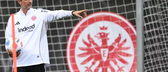 Verfolgt mit der Eintracht in dieser Saison hohe Ziele: Trainer Dino Toppmöller. - © Arne Dedert/dpa