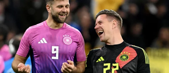 Prominentes DFB-Duo vor der Rückkehr? Torjäger Niclas Füllkrug (l) und Torwart Marc-André ter Stegen. - © Federico Gambarini/dpa