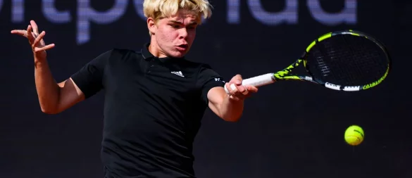 Das deutsche Tennis-Talent Diego Dedura. - © Tom Weller/dpa
