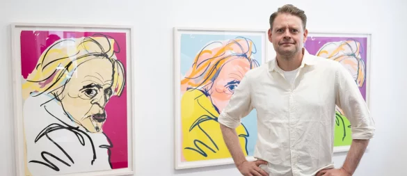Comedian und Schauspieler Max Giermann malt wieder. - © Sebastian Kahnert/dpa