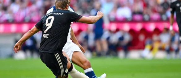 Harry Kane mit einer Seltenheit: Einem Fehlschuss vom Punkt. - © Sven Hoppe/dpa