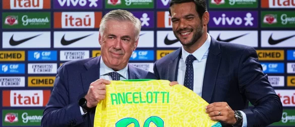 Ancelotti bei seiner Vorstellung als neuer Trainer. (Archivbild) - © Silvia Izquierdo/AP/dpa