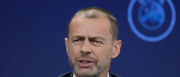 UEFA-Präsident Aleksander Ceferin sieht Liga-Spiele im Ausland kritisch. (Archivbild) - © Darko Vojinovic/AP/dpa