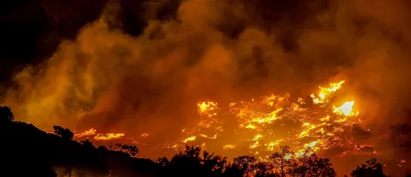 Ein Feuer brennt in der Gegend von Ahlia in der Nähe der Hafenstadt Ierapetra an der Südküste der Insel Kreta, was laut Behörden die Evakuierung von Dörfern und Hotels in der Region zur Folge hat. - © STR/INTIME NEWS/AP/dpa-tmn