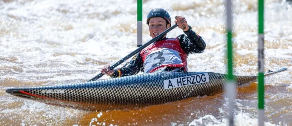 Andrea Herzog belegte beim Weltcup in Prag erneut den dritten Rang. - © Hendrik Schmidt/dpa