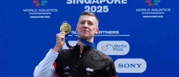 Florian Wellbrock will nach viermal Gold im Freiwasser auch im WM-Becken erfolgreich sein. (Archivbild) - © Vincent Thian/AP/dpa
