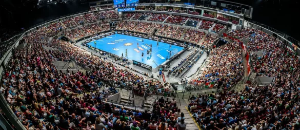 Die Handball-Bundesliga hat in der Saison 2024/25 einen Zuschauer-Rekord verzeichnet. - © Marco Wolf/dpa