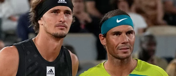 Anders als Rafael Nadal (r) hat der zurzeit Weltranglistendritte Alexander Zverev noch keinen Grand-Slam-Titel gewonnen. - © Michel Euler/AP/dpa