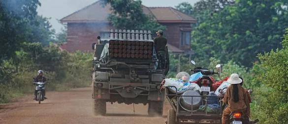 Die Spannungen in Thailand waren am Donnerstag eskaliert. - © Heng Sinith/AP/dpa