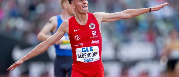 Nach seinem Mestertitel über 3.000 Meter Hindernis sprach Karl Bebendorf über seine Mutter. - © Sven Hoppe/dpa