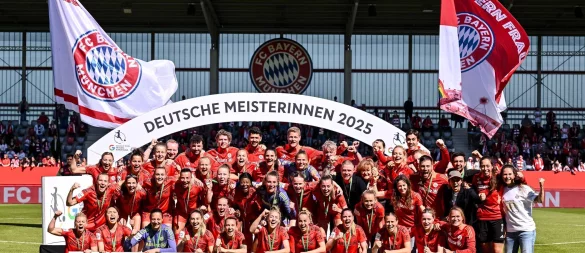 Sie sind die Gejagten: Die Bayern-Fußballerinnen. - © Harry Langer/dpa