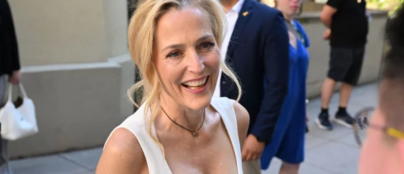 Gillian Anderson («Akte X») ist beim Filmfest München mit dem Ehrenpreis Cine Merit Award ausgezeichnet worden. - © Felix Hörhager/dpa