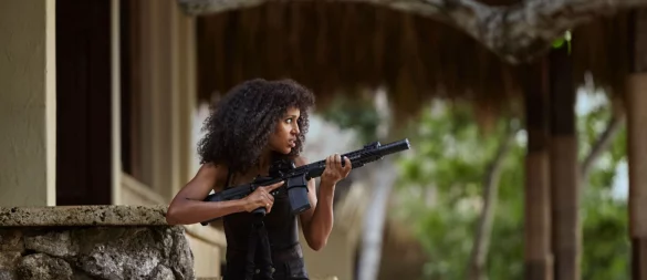 Kerry Washington als Syrah in einer Szene des Films «Shadow Force - Die letzte Mission». - © Juan Pablo Gutierrez/Lionsgate/dpa