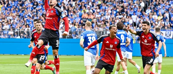 Der Hamburger SV steht dicht vor dem Aufstieg in die Fußball-Bundesliga. - © Uwe Anspach/dpa