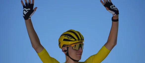 Plant Start bei der Vuelta: Rad-Superstar Tadej Pogacar. - © Thibault Camus/AP/dpa