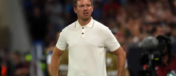 Bundestrainer Julian Nagelsmann ist verärgert über die Leistung der Nationalmannschaft. - © Christian Charisius/dpa