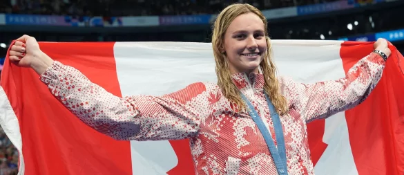 Summer McIntosh ist Olympiasiegerin und Weltrekordhalterin. - © Marcus Brandt/dpa