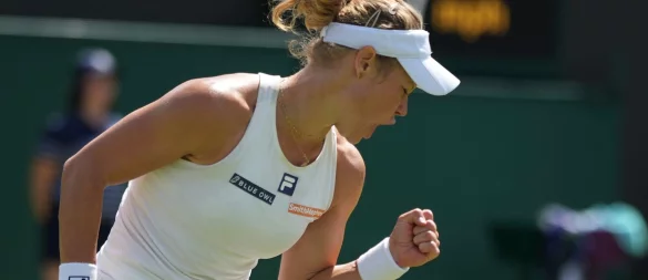 Laura Siegemund darf jubeln. - © Alastair Grant/AP/dpa