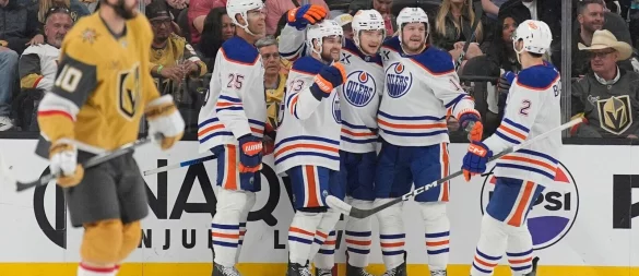 Zwei Siege in Las Vegas: Die Oilers haben in den Playoffs einen großen Vorsprung. - © John Locher/AP/dpa