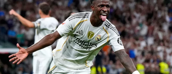 Vinicius Junior erzielte den Treffer zum 2:1 für Real Madrid. - © Manu Fernandez/AP/dpa