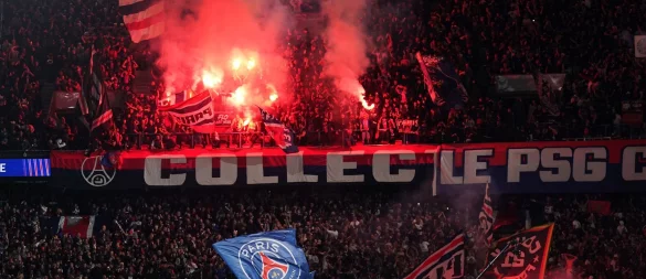 Die Fans von PSG feiern den Einzug ins Finale der Champions League. - © Adam Davy/PA Wire/dpa