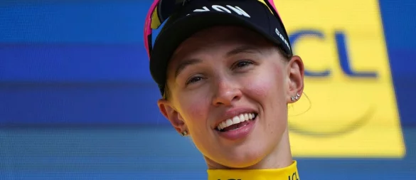 Katarzyna Niewiadoma startet nun nicht bei der Tour de Romandie. - © Peter Dejong/AP/dpa