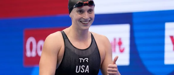 Katie Ledecky unterbot ihre fast neun Jahre alte Bestmarke. (Archivbild) - © Eugene Hoshiko/AP/dpa