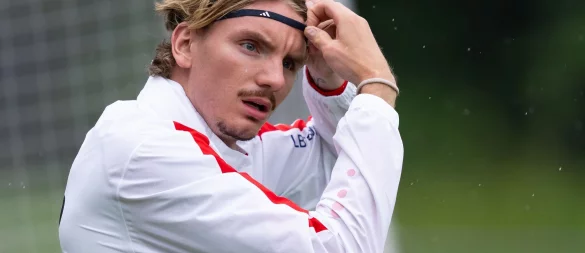 Fußball-Nationalspieler Nick Woltemade steht auch nach der Verpflichtung von Luis Díaz weiterhin im Fokus des FC Bayern. - © Sven Hoppe/dpa