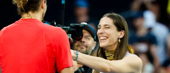 Andrea Petkovic übernimmt ganz unterschiedliche Rollen - mal ist sie Expertin, mal Interviewerin. - © Frank Molter/dpa