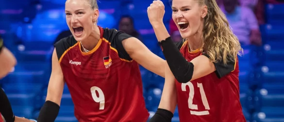 Das DVV-Team hat die Runde der letzten acht erreicht. - © Steve Kingsman/volleyballworld/dpa