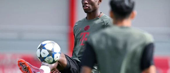 Nicolas Jackson in Aktion beim Training vor dem Wiedersehen mit Chelsea. - © Sven Hoppe/dpa