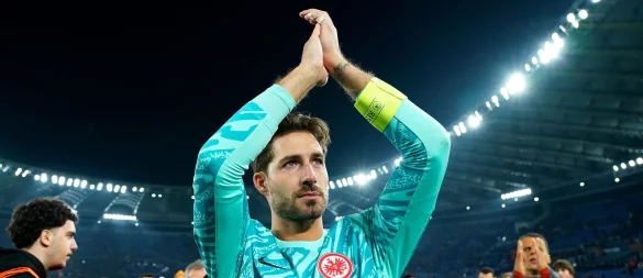 Kevin Trapp wurde von Eintracht Frankfurt vor dem Champions-League-Spiel gegen Galatasaray Istanbul feierlich verabschiedet. - © Giuseppe Maffia/dpa