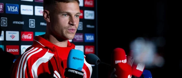 Pikantes Wiedersehen bei der Club-WM: Joshua Kimmich spricht über Schiedsrichter Anthony Taylor. - © Sven Hoppe/dpa