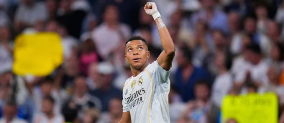 Kylan Mbappé kommt auf inzwischen 50 Tore im Trikot von Real Madrid. - © Manu Fernandez/AP/dpa