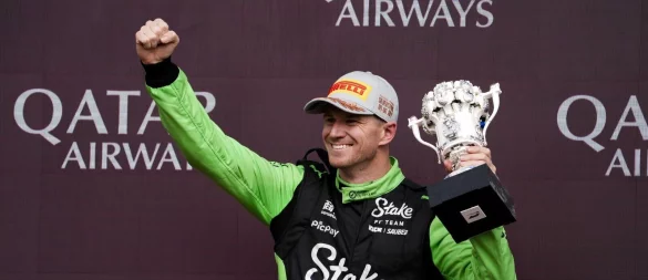 In Silverstone hatte das lange Warten auf eine Trophäe für Nico Hülkenberg ein Ende. - © Andrew Matthews/PA Wire/dpa