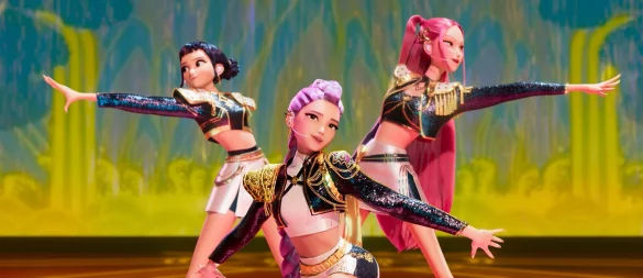 Ob in den deutschen Single-Charts oder in den deutschen Album-Charts: Die fiktive Band Huntrix bleibt vorne mit dabei. - © -/Netflix/dpa