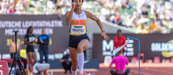 Weitsprung-Olympiasiegerin Malaika Mihambo gehört zu den größten Stars bei den Finals in Dresden. - © Frank Hammerschmidt/dpa
