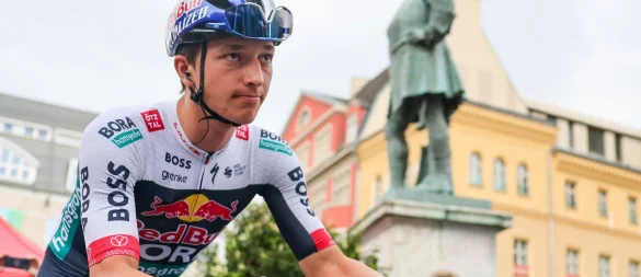 Florian Lipowitz war der umjubelte Star bei der Deutschland Tour. - © Jan Woitas/dpa