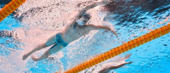 Florian Wellbrock hat am Sonntag Goldchancen. - © Lee Jin-man/AP/dpa