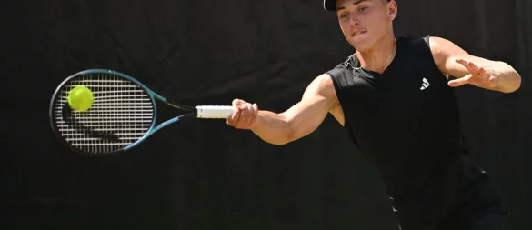 Ist erstmals für das Davis-Cup-Team nominiert: der 17-jährige Justin Engel. (Archivbild) - © Marijan Murat/dpa