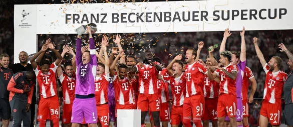 Titelverteidiger Bayern München startet mit dem Rückenwind des Supercup-Gewinns in die 63. Bundesliga-Saison. - © Bernd Weißbrod/dpa