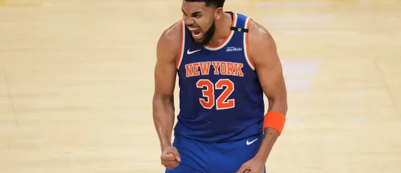Karl-Anthony Towns entfachte das Knicks-Feuer mit 20 Punkten im vierten Viertel. - © Jeff Roberson/AP/dpa