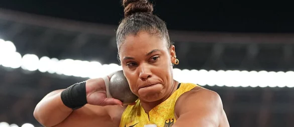 Yemisi Ogunleye wurde bei der Leichtathletik-WM in Tokio Sechste. - © Michael Kappeler/dpa