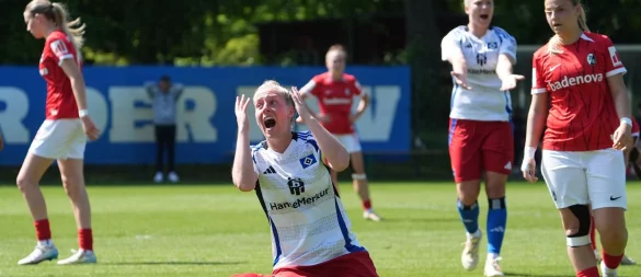 Hamburgs Sarah Stöckmann im Spiel gegen den SC Freiburg II. - © Marcus Brandt/dpa